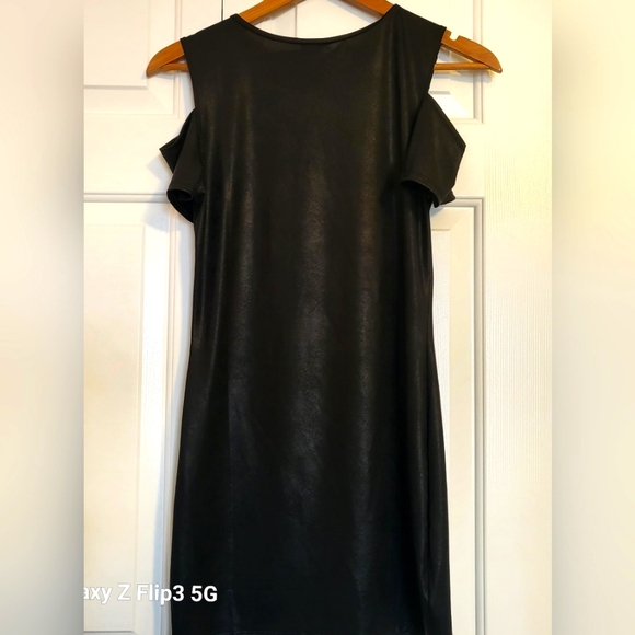 Blvd Collection Womens Dress Black Bodycon Cold Shoulder Large - Picture 6 of 14